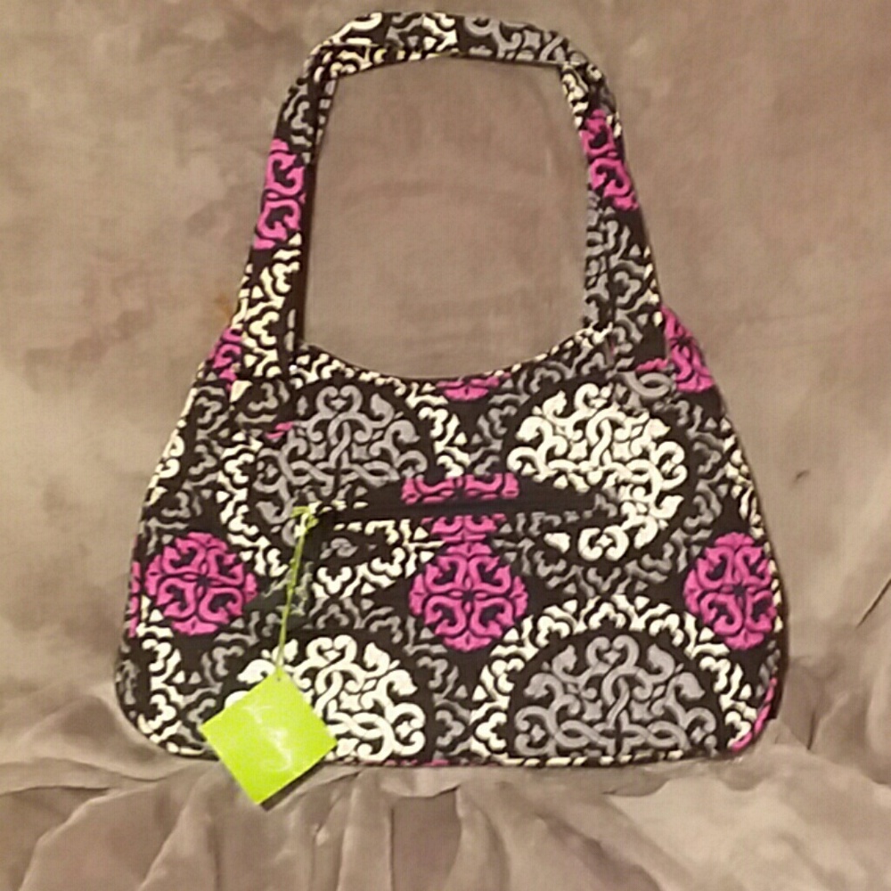 Black, White, Pink & Grey Vera Bradley Purse